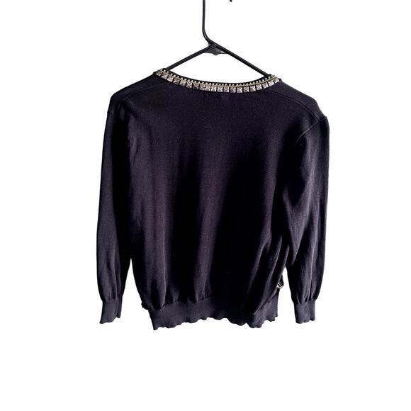 MNG Cardigan with Embellishment Size Medium Unique Work Wear - Picture 2 of 5